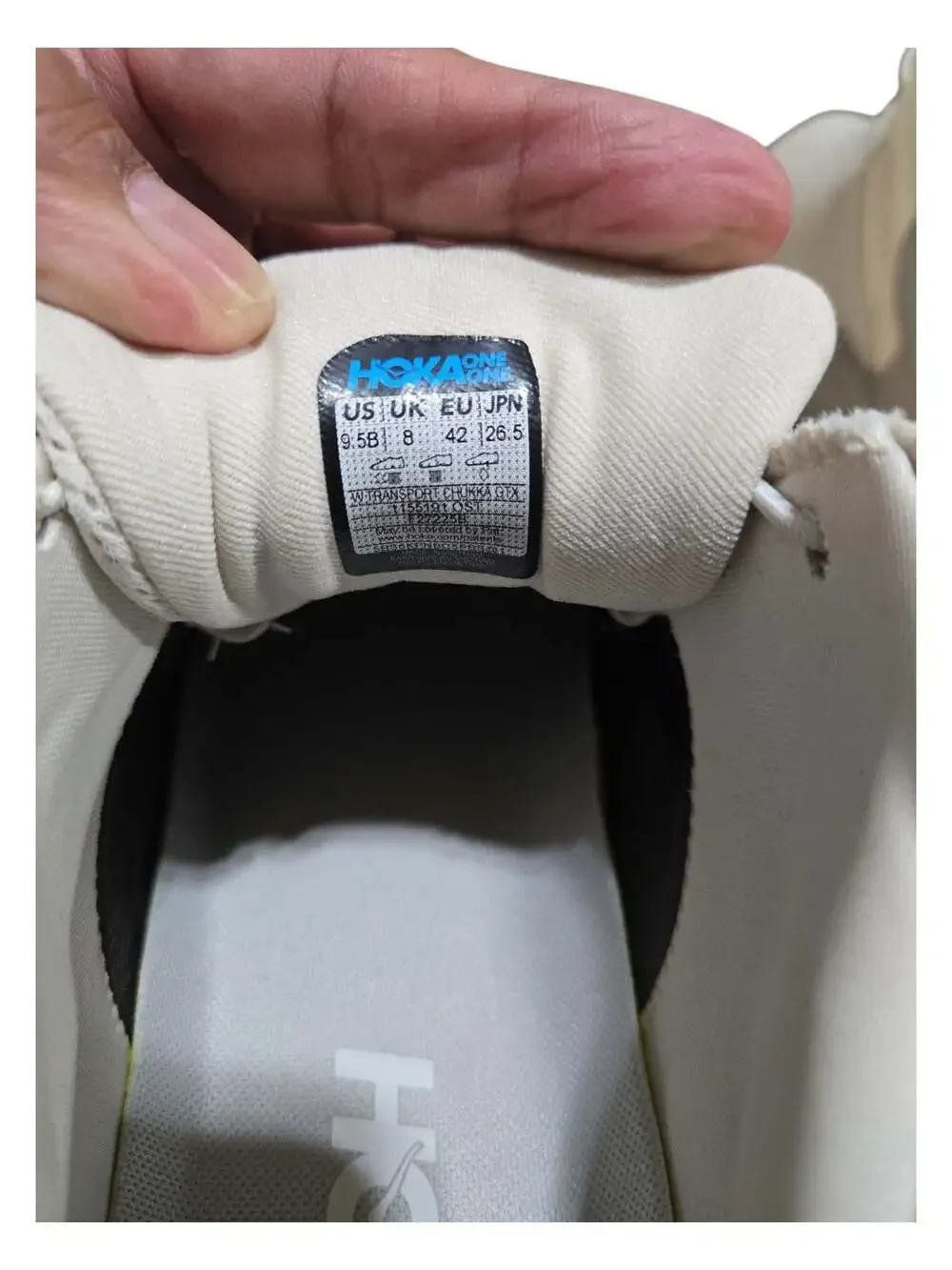 HOKA Transport Chukka GTX Sneakers in Oat Milk/Alabaster Women's Size 9.5
